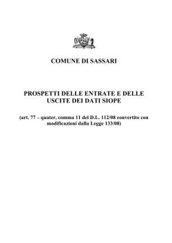 Allegato P - prospetti SIOPE