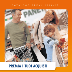 CATALOGO PREMI () - benvenuto nel panel consumatori gfk
