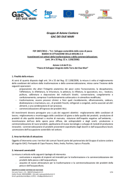 Bando di attuazione della misura 2.3