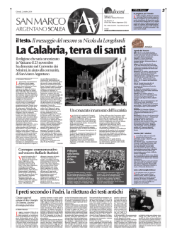 La Calabria, terra di santi - Diocesi San Marco