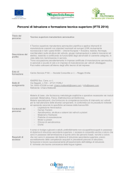 Tecnico superiore manutentore aeronautico