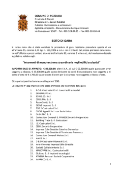 Esito di Gara - Comune di Pozzuoli