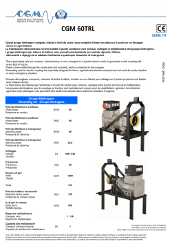 CGM 60TRL - CGM Gruppi Elettrogeni