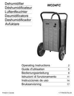 Dehumidifier D&eacute;shumidificateur Luftentfeuchter Deumidificatore