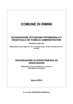Dichiarazione situazione patrimoniale dei
