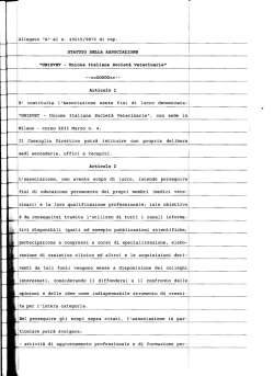 Leggi lo statuto di Unisvet
