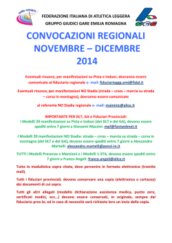 convocazioni - Fidal Emilia