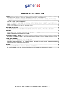 Rassegna Web del 19.03.2014