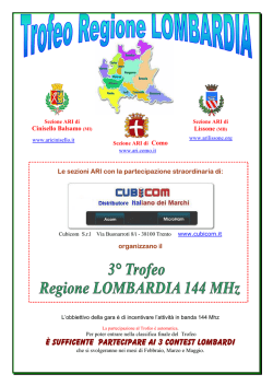 &egrave; sufficente partecipare ai 3 contest Lombardi