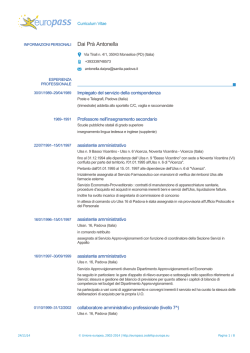 Curriculum - Azienda Ospedaliera di Padova
