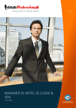 Scarica la brochure del corso