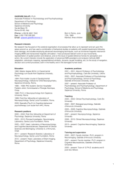 1 GASPARE GALATI, Ph.D. Associate Professor in