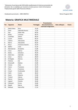 Materia: GRAFICA MULTIMEDIALE