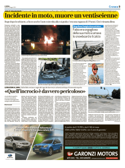 Fabio Sissa, 26 anni - Verona Strada Sicura