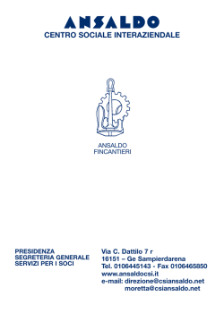 Informazioni su Servizi e Proposte 2015
