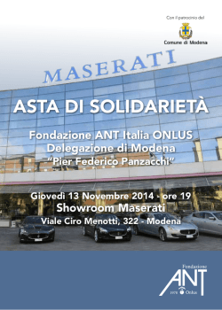 ASTA DI SOLIDARIET&Agrave;