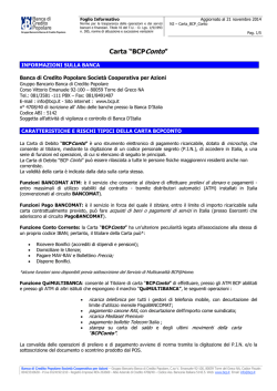 Foglio Informativo Carta Conto