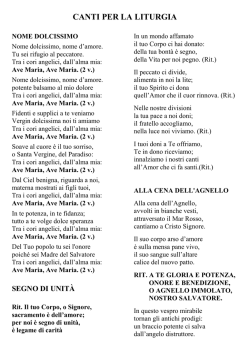 Canti pellegrinaggio - Diocesi di Vallo della Lucania