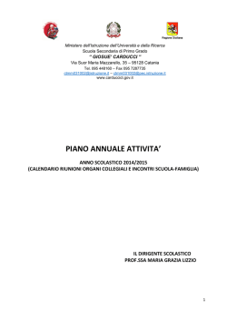piano annuale attivit&agrave; 2014-2015