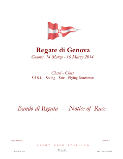 Bando Regate di Genova 2014 1