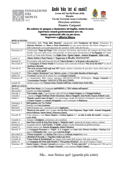 And&egrave; b&auml;n int al can&egrave;l! - Il Ponte della Bionda