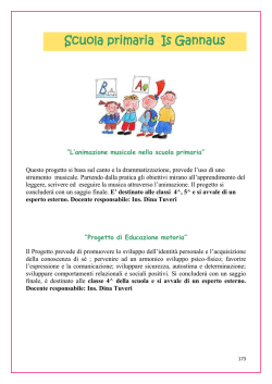 Scuola primaria Is Gannaus - Comprensivo Satta Carbonia