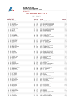 RI SULTATI - Atletica Val Pellice