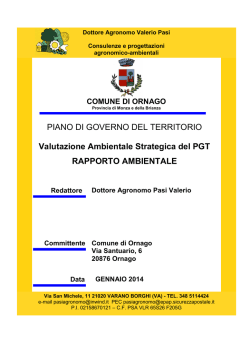 Rapporto Ambientale Ornago