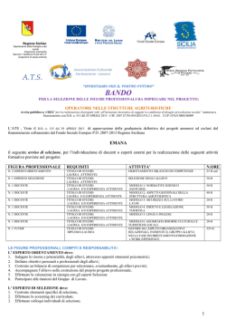 A.T.S. BANDO - acformazionelavoro.it