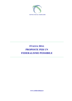 proposte per un federalismo possibile