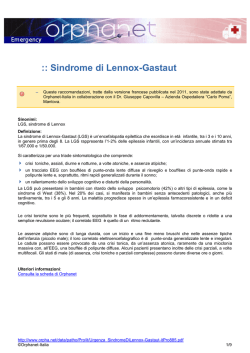 :: Sindrome di Lennox-Gastaut