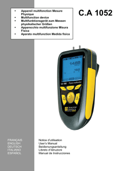 C.A 1052 - Chauvin Arnoux