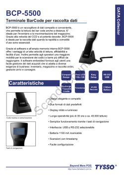 BCP-5500 Terminale BarCode per raccolta dati