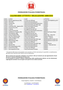 Calendario Eventi Delegazione Abruzzo