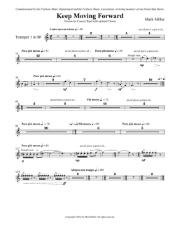 Keep Moving Forward BAND VERSION