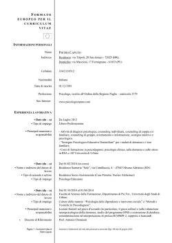 Curriculum Vitae Formato Europeo