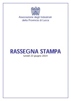 Rassegna Stampa 23 giugno 2014