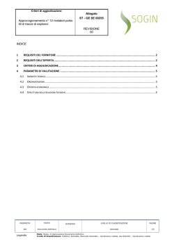 MODELLO DI SPECIFICA TECNICA