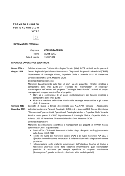 COELHO FABRICIO ALINESUELI - Centro di Riferimento Oncologico