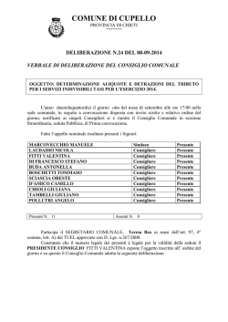 aliquote tasi 2014 - Comune di Cupello