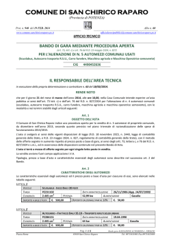 Scarica il bando - Comune di San Chirico Raparo