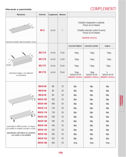 COMPLEMENTI ACCESSORI PIATTI DOCCIA VASCHE