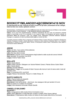 BOOKCITYMILANO2014@CSBNO#14/16 NOV