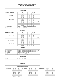 Calendario Impegni Annuali - Istituto Comprensivo via Savinio 43