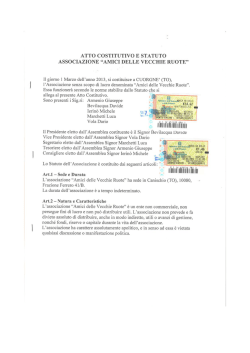Statuto - Amici delle vecchie ruote