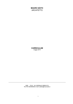 Curriculum aggiornato al 22/05/2014