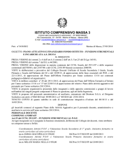 Piano Attuativo e Finanziario 2013 14