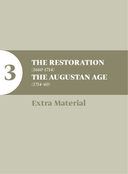 3 The resToraTion The augusTan age extra Material