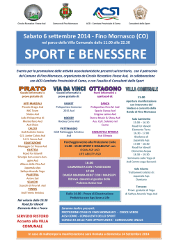 locandina sport e benessere