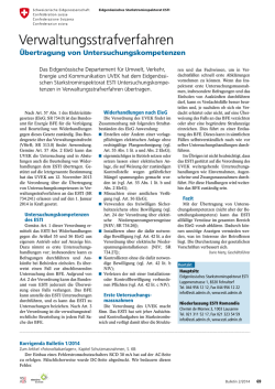 Verwaltungsstrafverfahren - bulletin